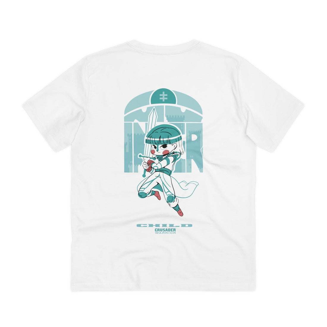 Printify T-Shirt White / 2XS Crusader Warrior Child - Warrior Kids - Back Design