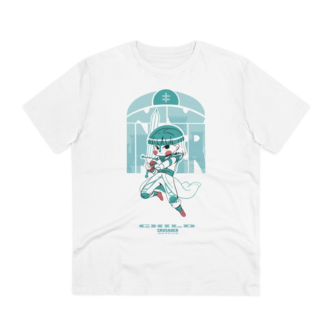 Printify T-Shirt White / 2XS Crusader Warrior Child - Warrior Kids - Front Design