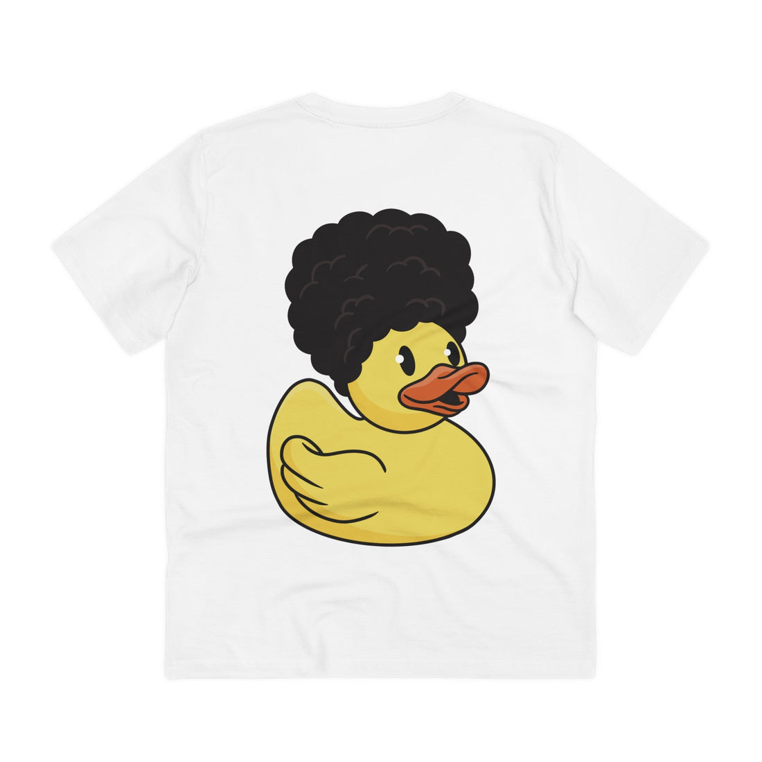 Printify T-Shirt White / 2XS Curly - Rubber Duck - Back Design
