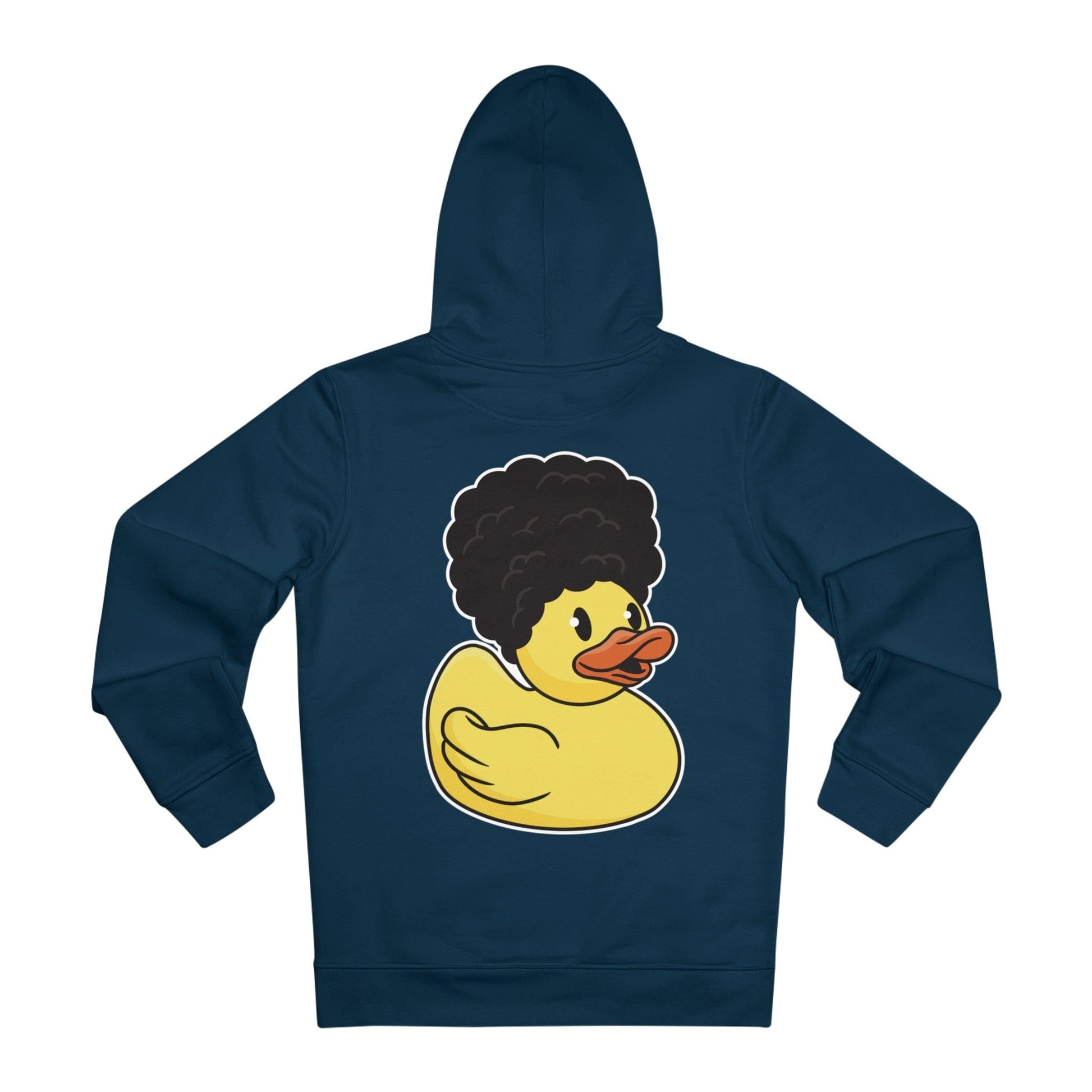 Printify Hoodie French Navy / S Curly - Rubber Duck - Hoodie - Back Design