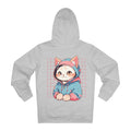 Printify Hoodie Heather Grey / S Cute Cat with Hoodie - Anime World - Hoodie - Back Design