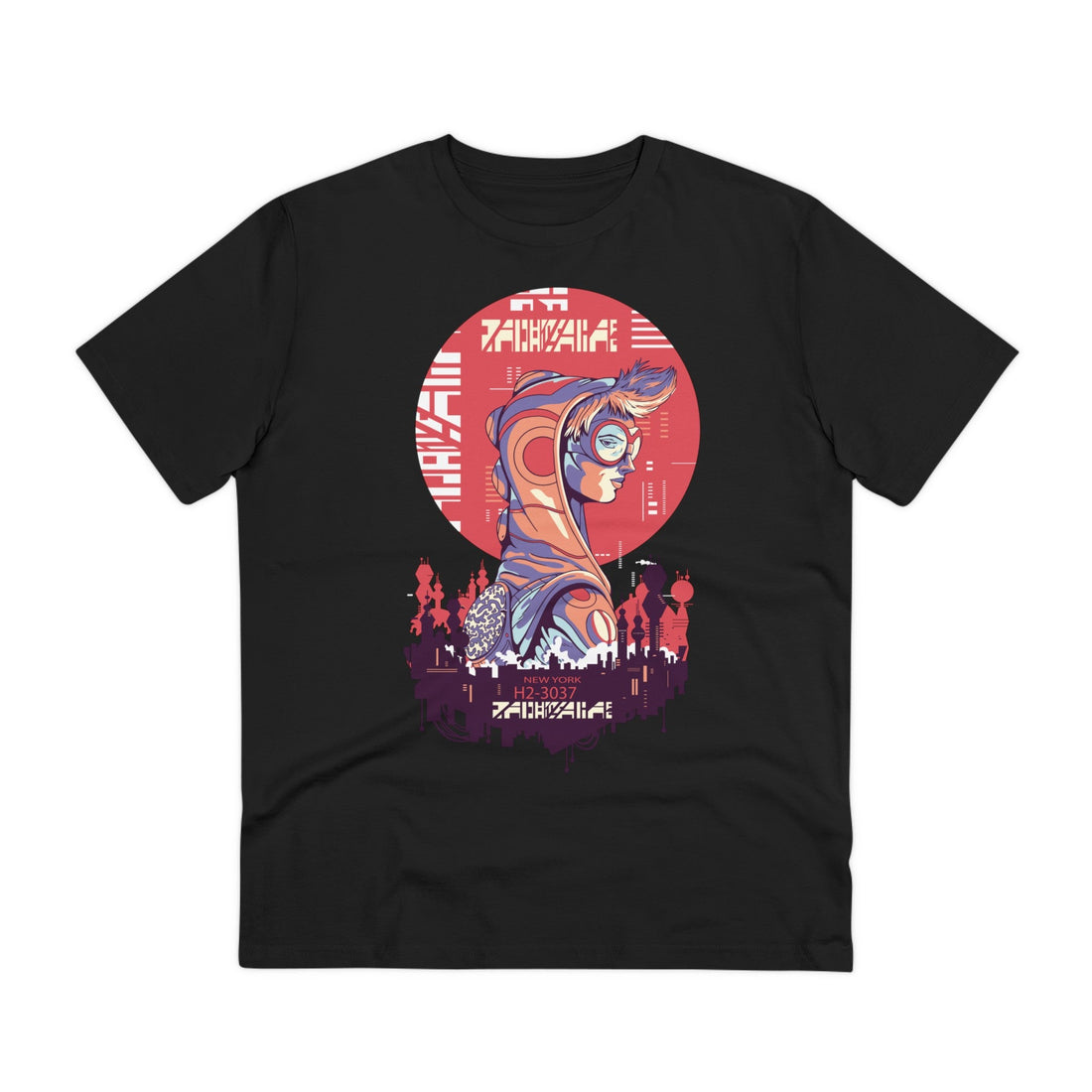 Printify T-Shirt Black / 2XS Cyber Punk Girl - Cyberpunk World - Front Design