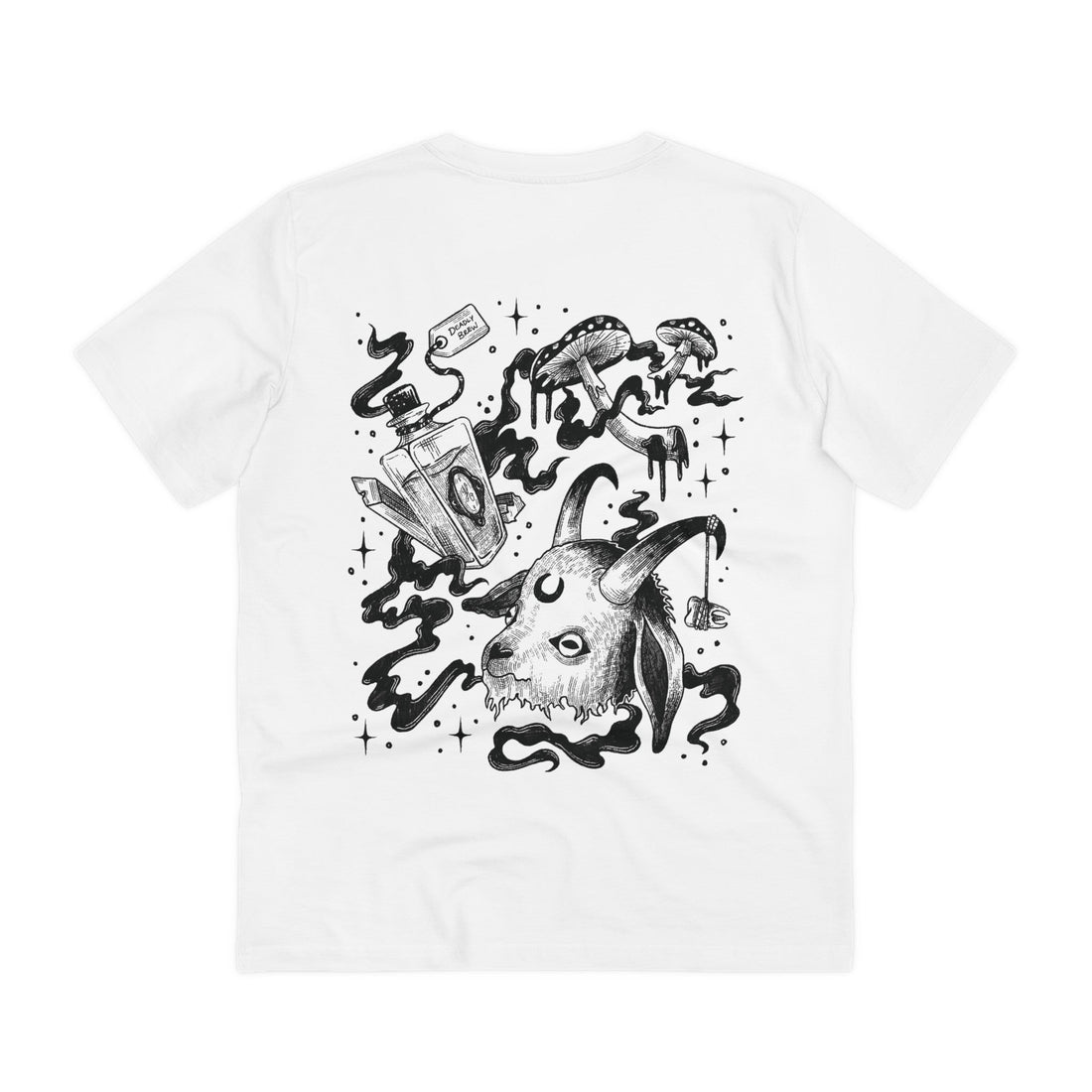 Printify T-Shirt White / 2XS Dark Magic Elements - Dark Magic in Black & White - Back Design