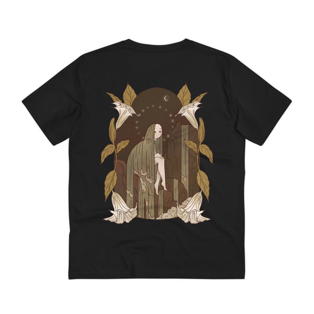 Printify T-Shirt Black / 2XS Dark Waterfall - Fairy Tail World - Back Design