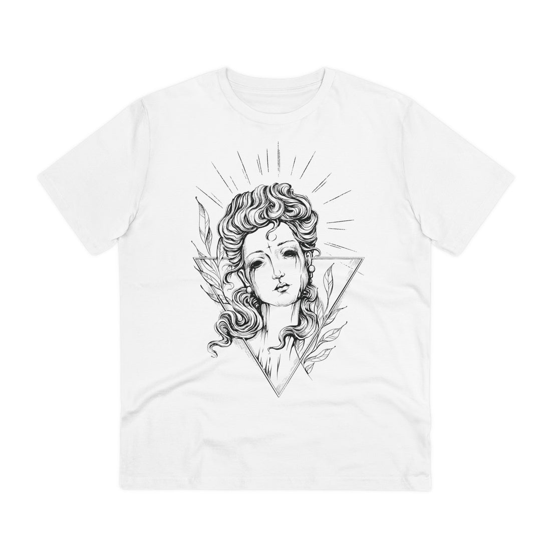 Printify T-Shirt White / 2XS Dark Woman crying - Hand Drawn Dark Gothic - Front Design