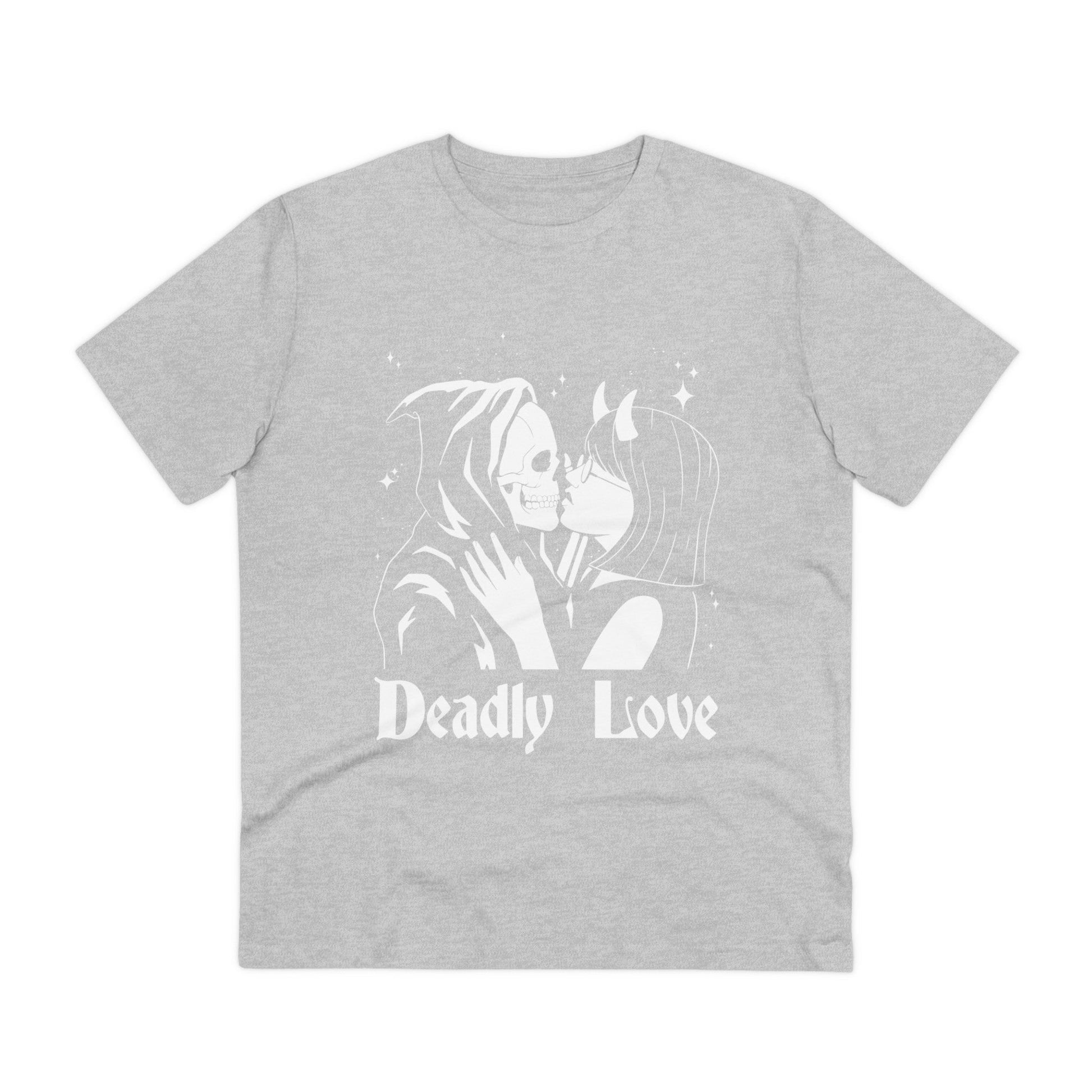 Printify T-Shirt Heather Grey / 2XS Deadly Love - Anime World - Front Design