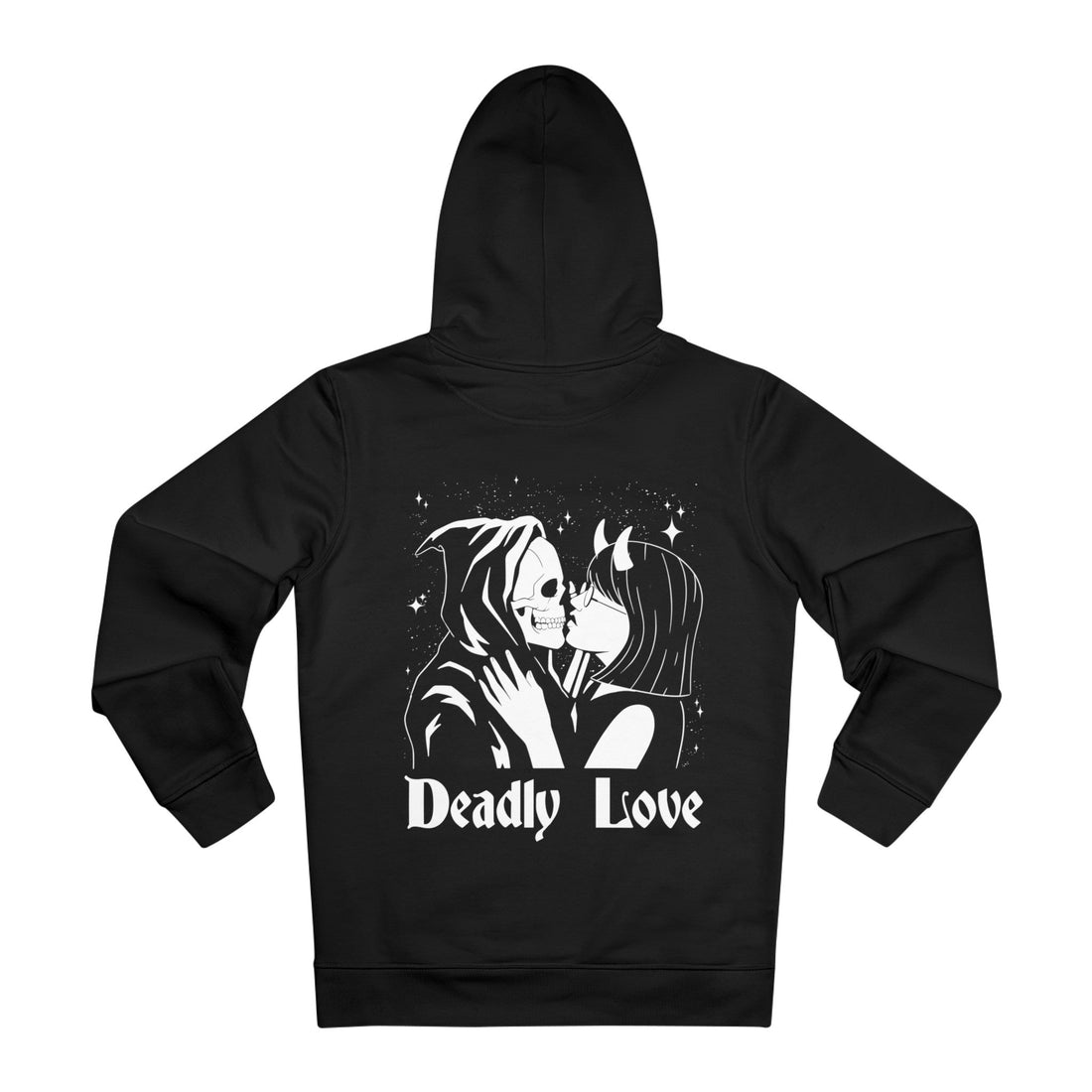 Printify Hoodie Black / M Deadly Love - Anime World - Hoodie - Back Design