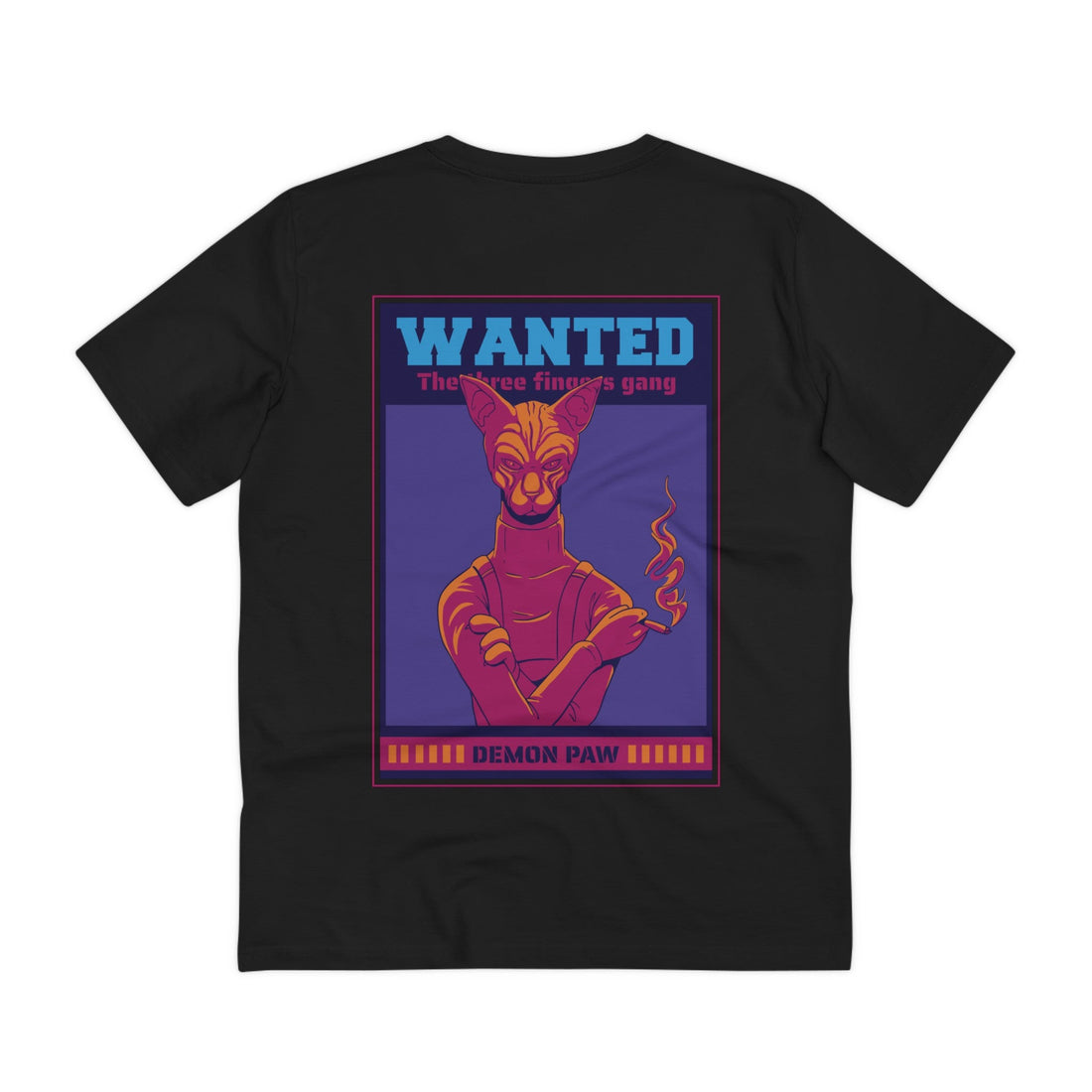 Printify T-Shirt Black / 2XS Demon Paw - Cat Mafia - Back Design
