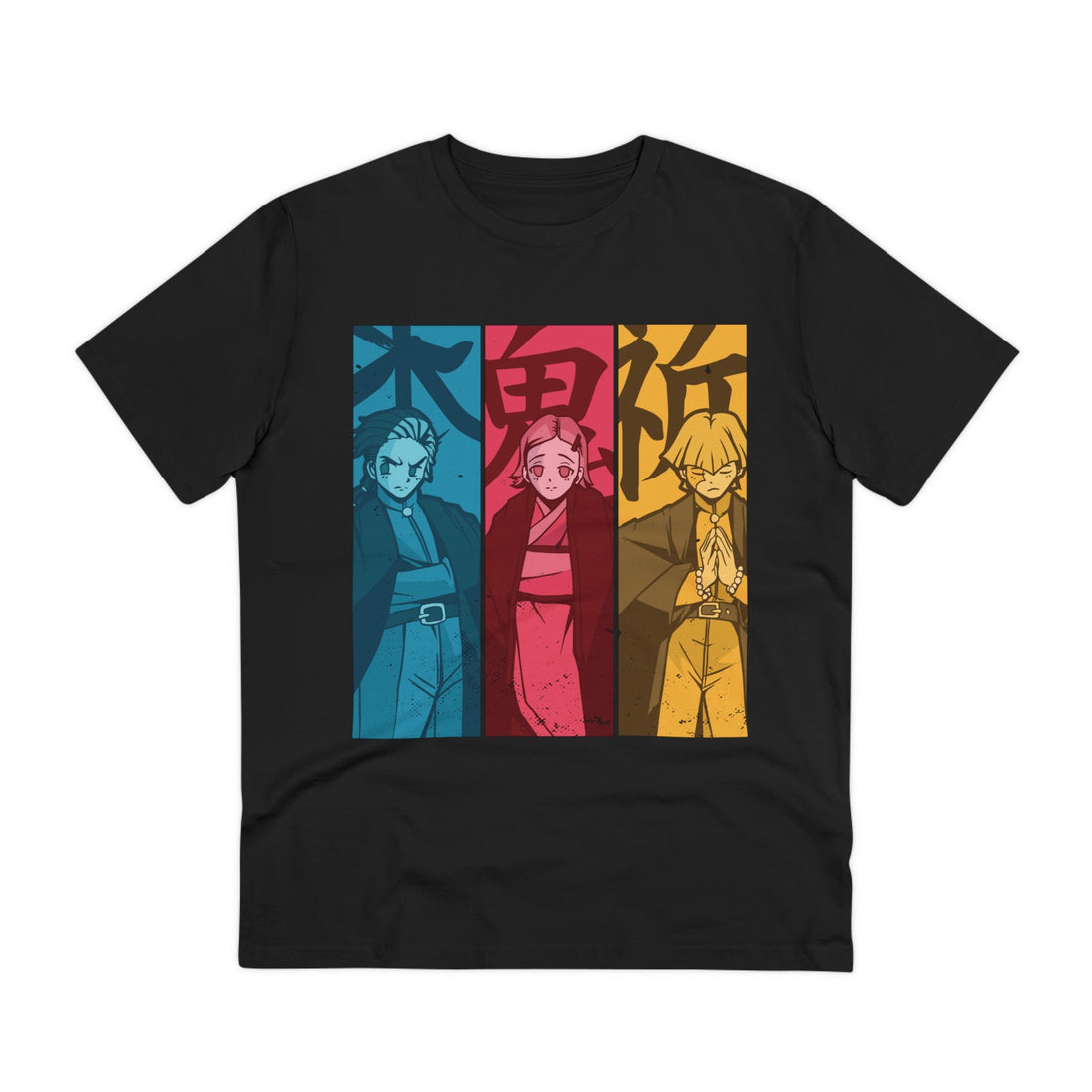 Printify T-Shirt Black / 2XS Demon Slayer three color - Anime World - Front Design