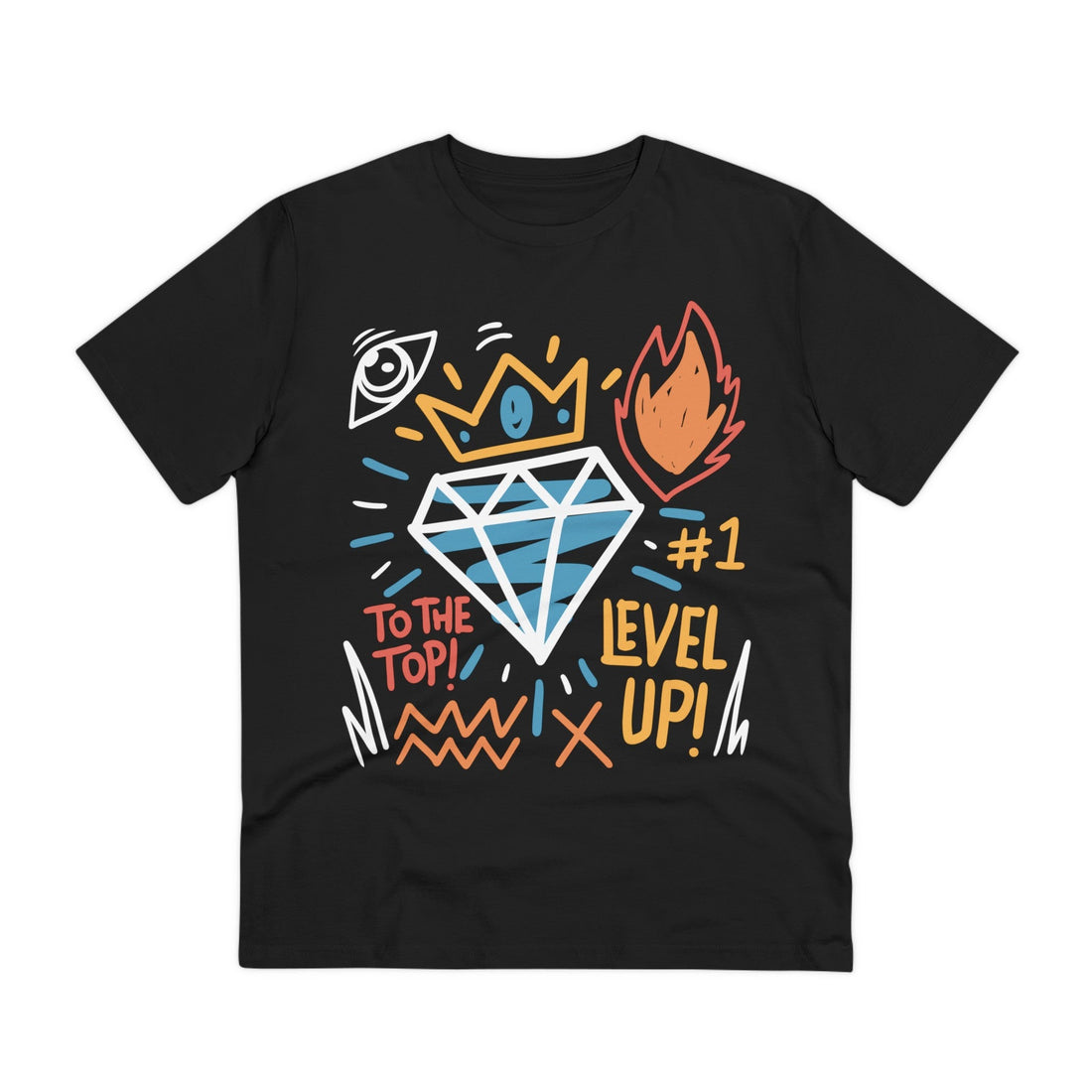 Printify T-Shirt Black / 2XS Diamond King - Streetwear - I´m Fine - Front Design