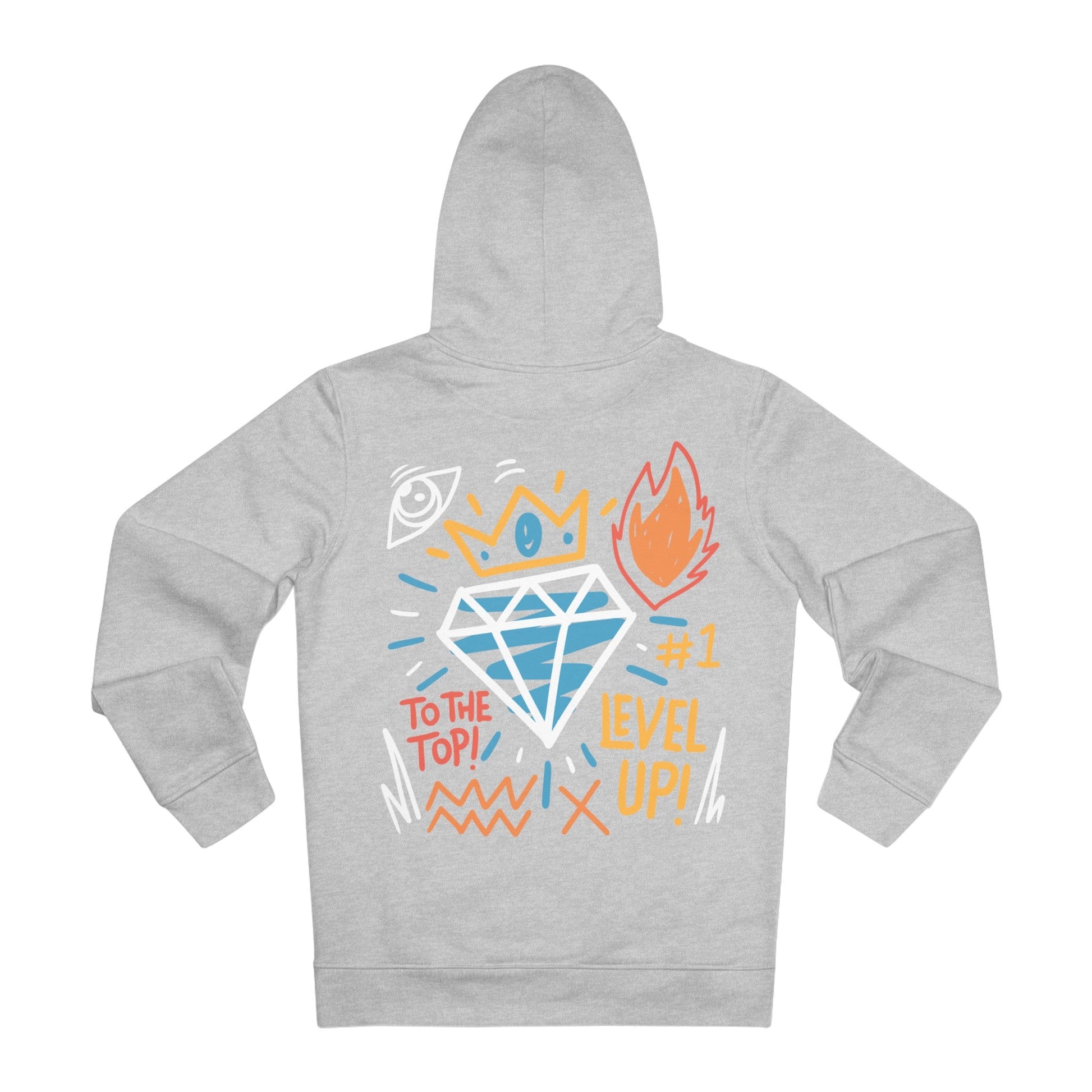 Printify Hoodie Heather Grey / S Diamond King - Streetwear - I´m Fine - Hoodie - Back Design