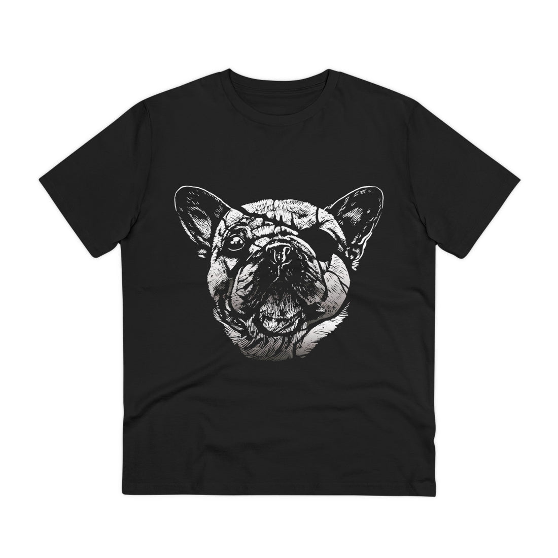 Printify T-Shirt Black / 2XS Dog Blindfold - Animals with Eye Patch - Front Design