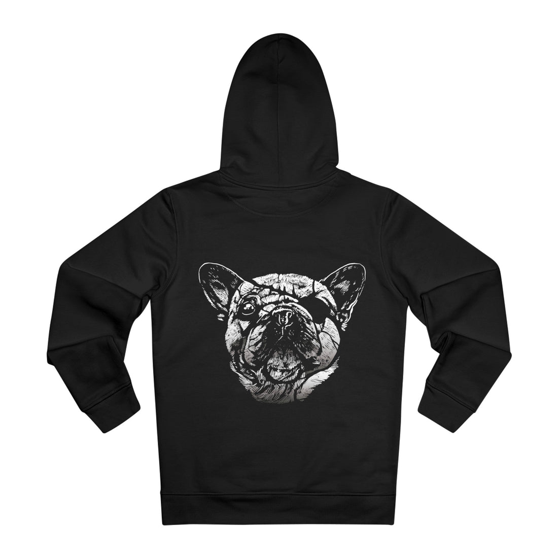Printify Hoodie Black / M Dog Blindfold - Animals with Eye Patch - Hoodie - Back Design