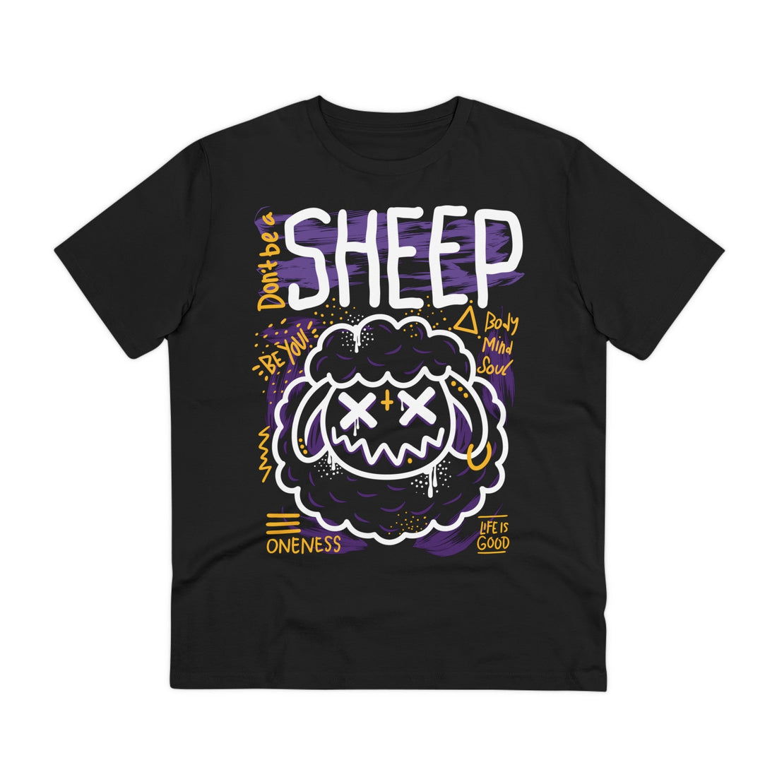 Printify T-Shirt Black / 2XS Don´t be a Sheep - Streetwear - I´m Fine - Front Design