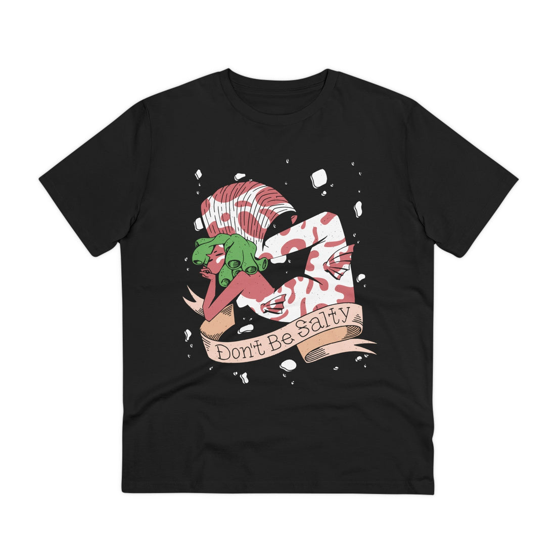 Printify T-Shirt Black / 2XS Don´t be salty - Creepy Mermaids - Front Design