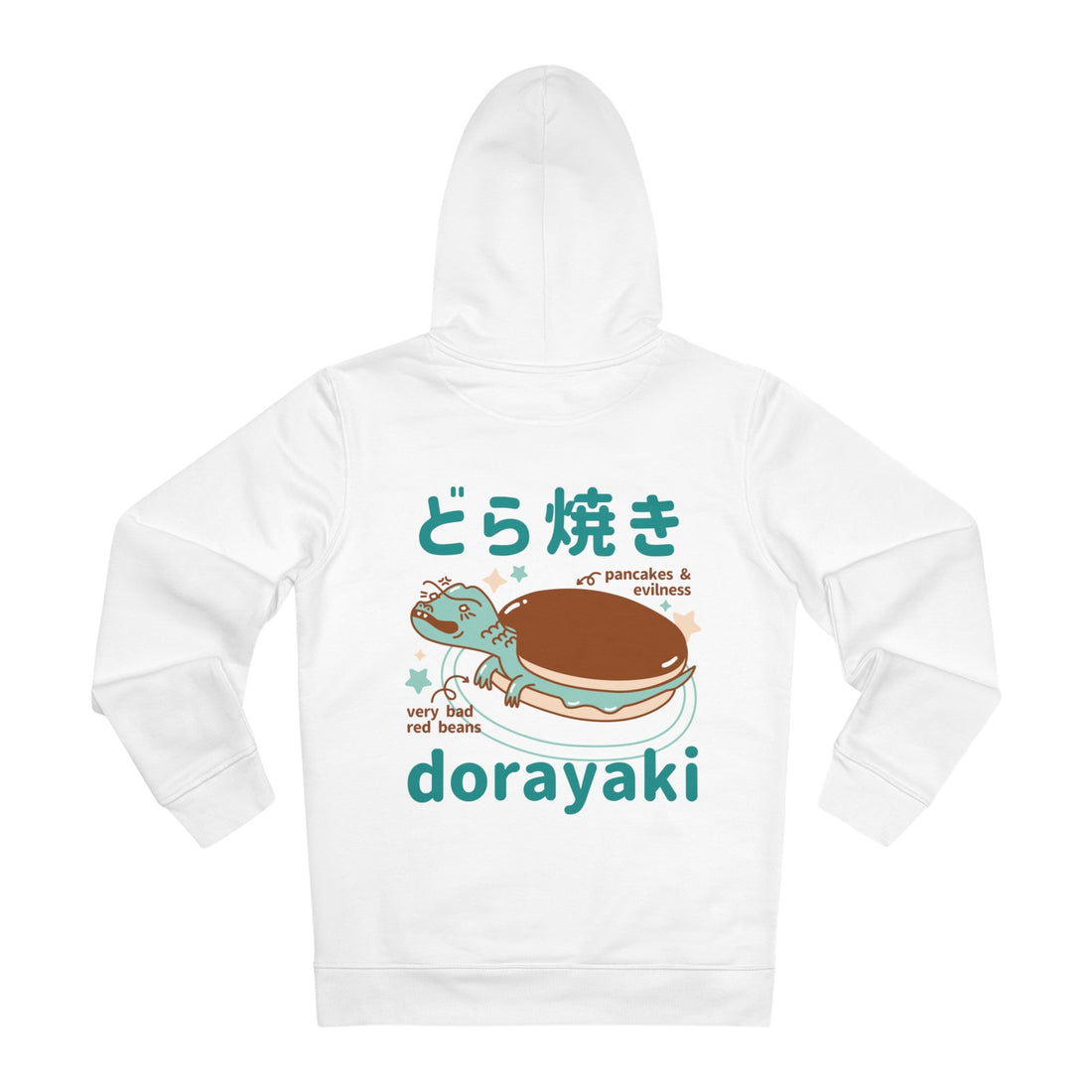 Printify Hoodie White / S Dorayaki - Cute Japanese Dessert Monsters - Hoodie - Back Design