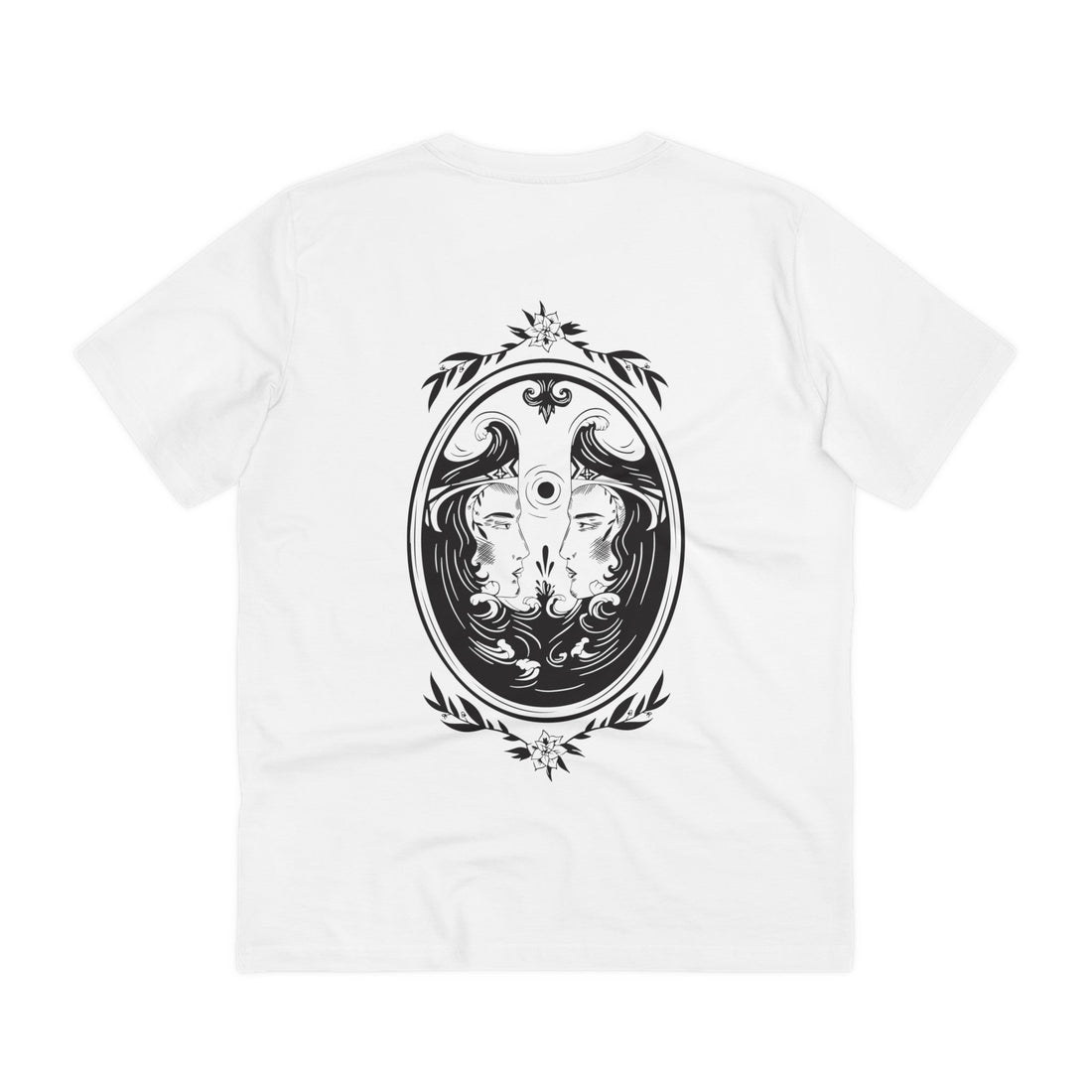 Printify T-Shirt White / 2XS Doubles Mirror - Dark Fantasy - Back Design
