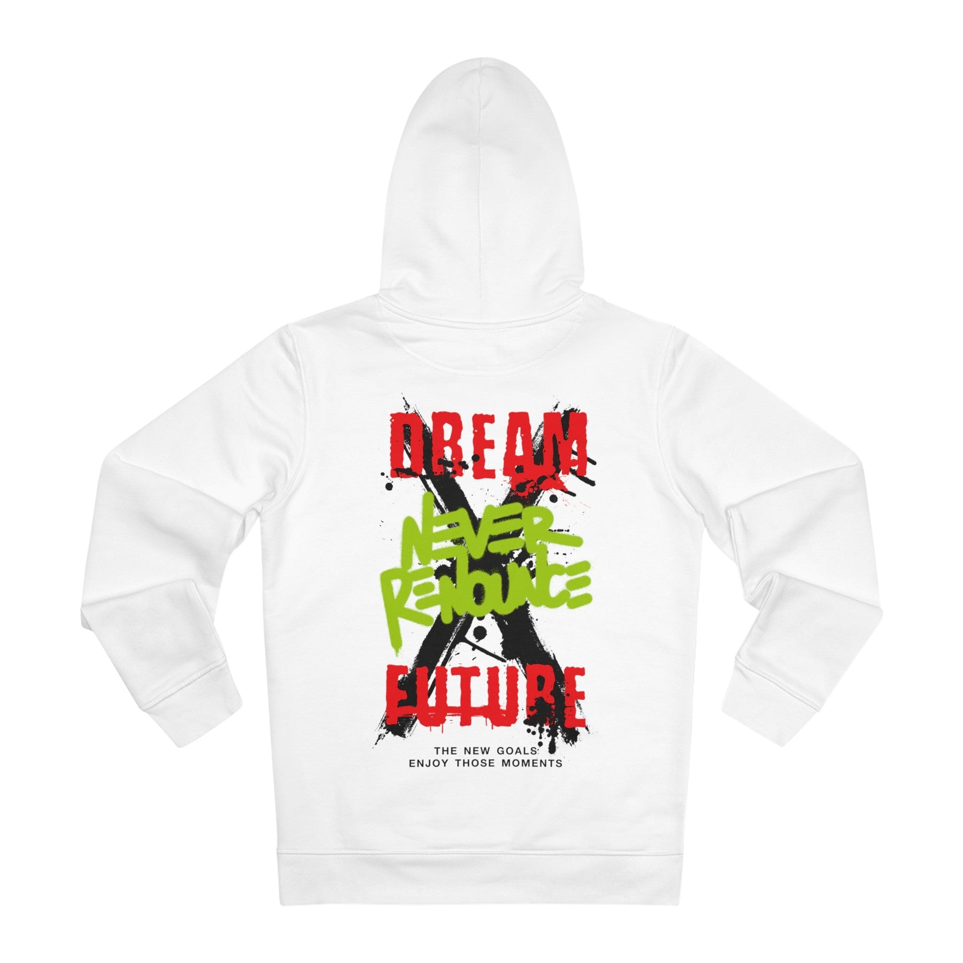 Printify Hoodie White / S Dream Never Renounce Future - Streetwear - Level X - Hoodie - Back Design