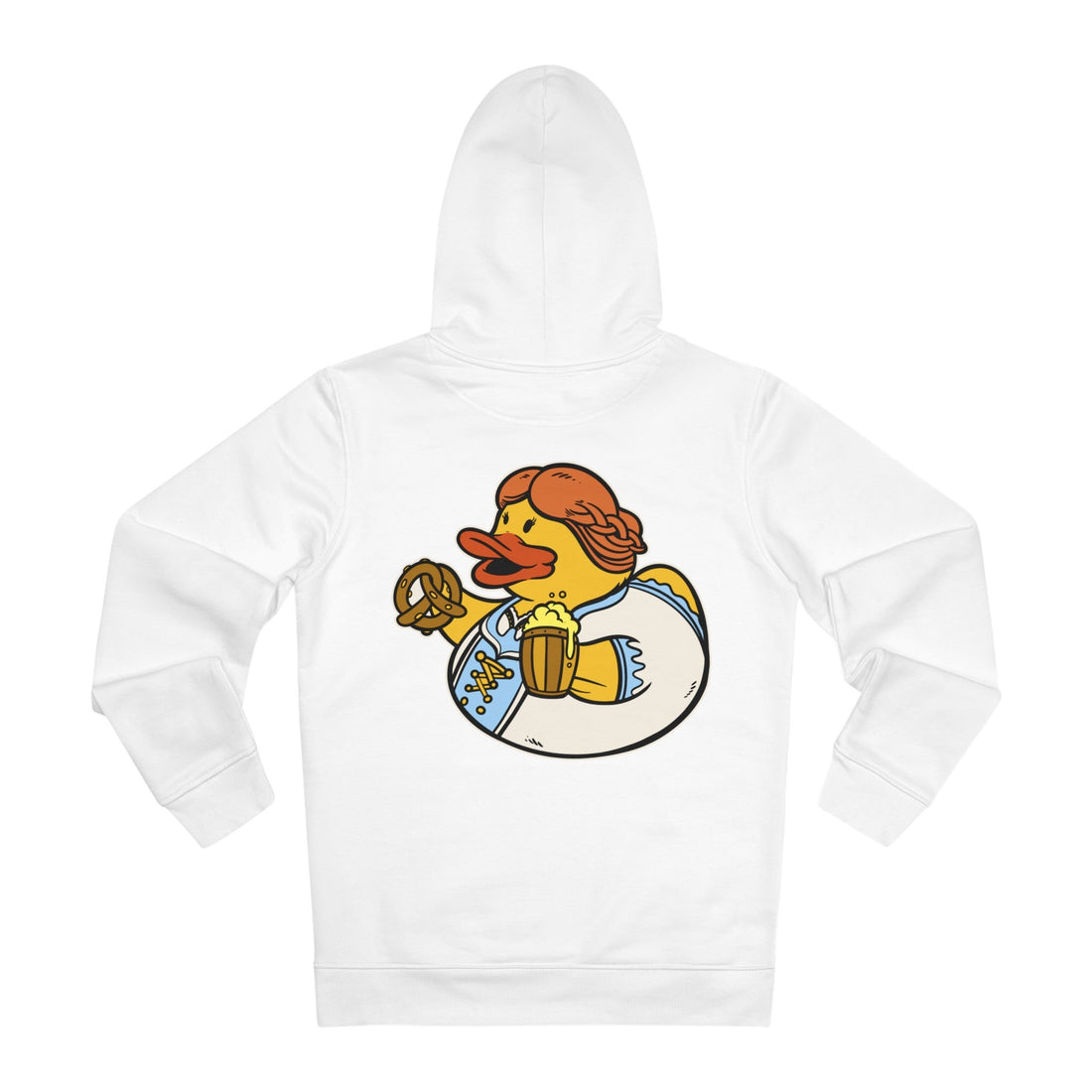 Printify Hoodie White / S Drinking Beer Bayern Oktoberfest - Rubber Duck - Hoodie - Back Design