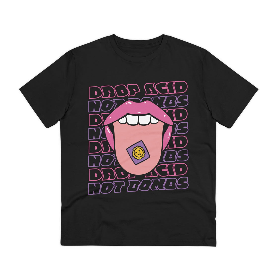 Printify T-Shirt Black / 2XS Drop Acid not Bombs - Streetwear - Berlin Reality - Front Design