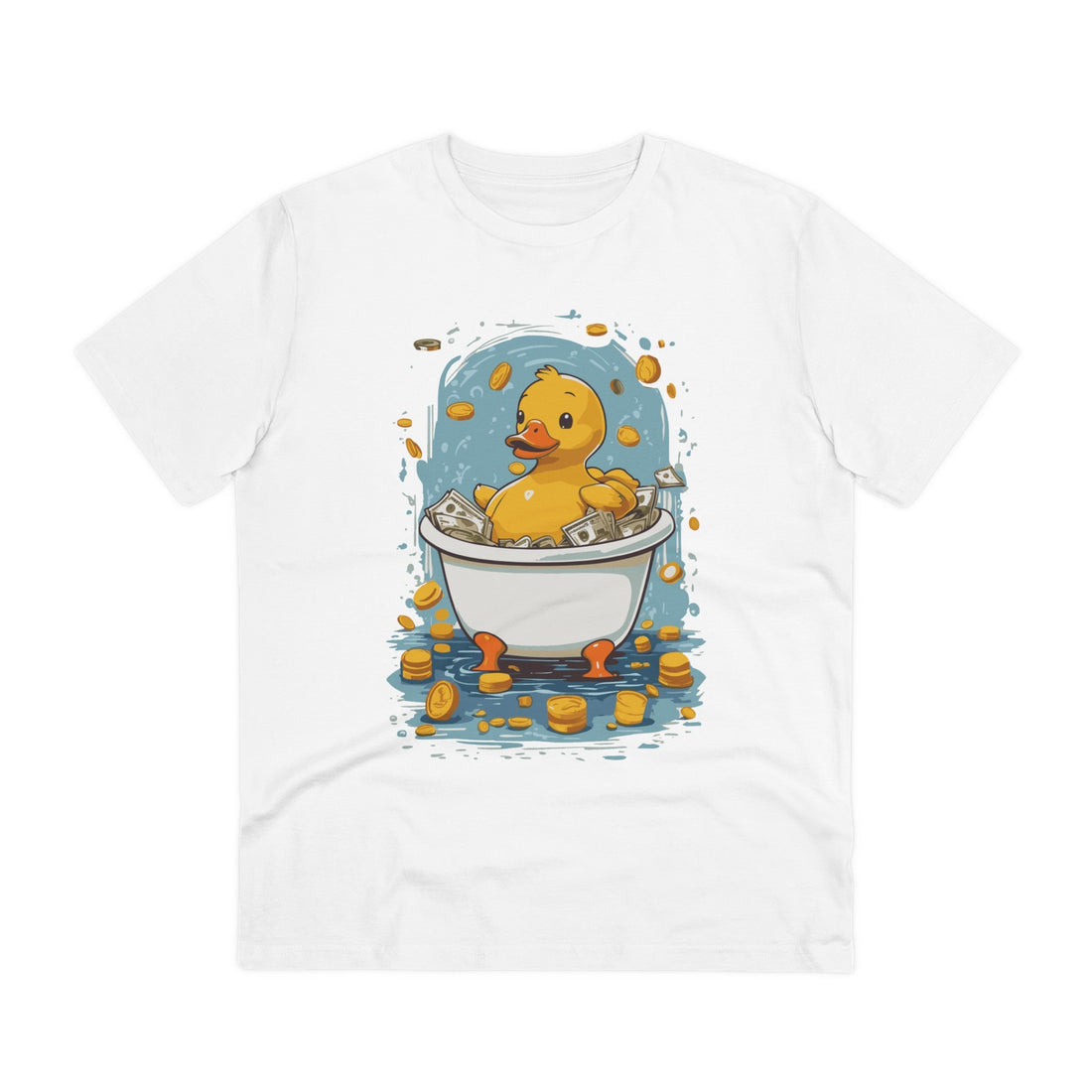 Printify T-Shirt White / 2XS Duck Money Bath - Rubber Duck - Front Design
