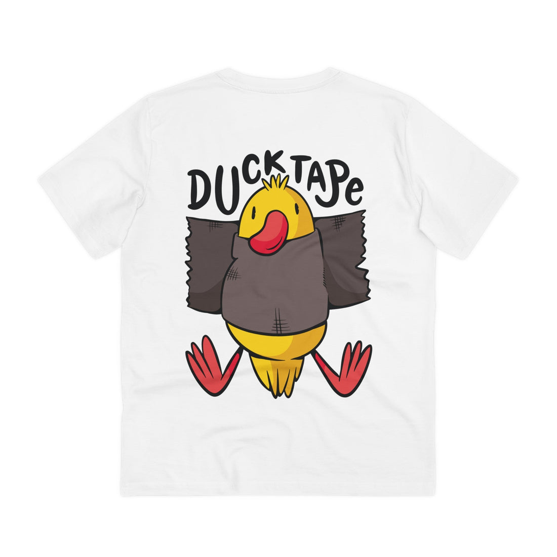 Printify T-Shirt White / 2XS Ducktape - Rubber Duck - Back Design