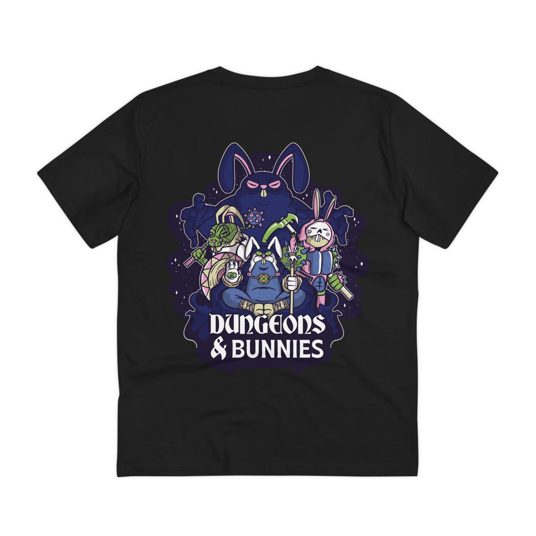 Printify T-Shirt Black / 2XS Dungeons and Bunnies - Dungeons and Animals - Back Design