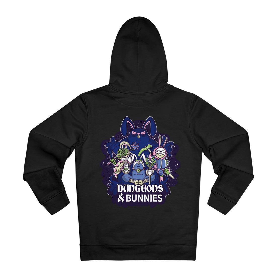 Printify Hoodie Black / M Dungeons and Bunnies - Dungeons and Animals - Hoodie - Back Design