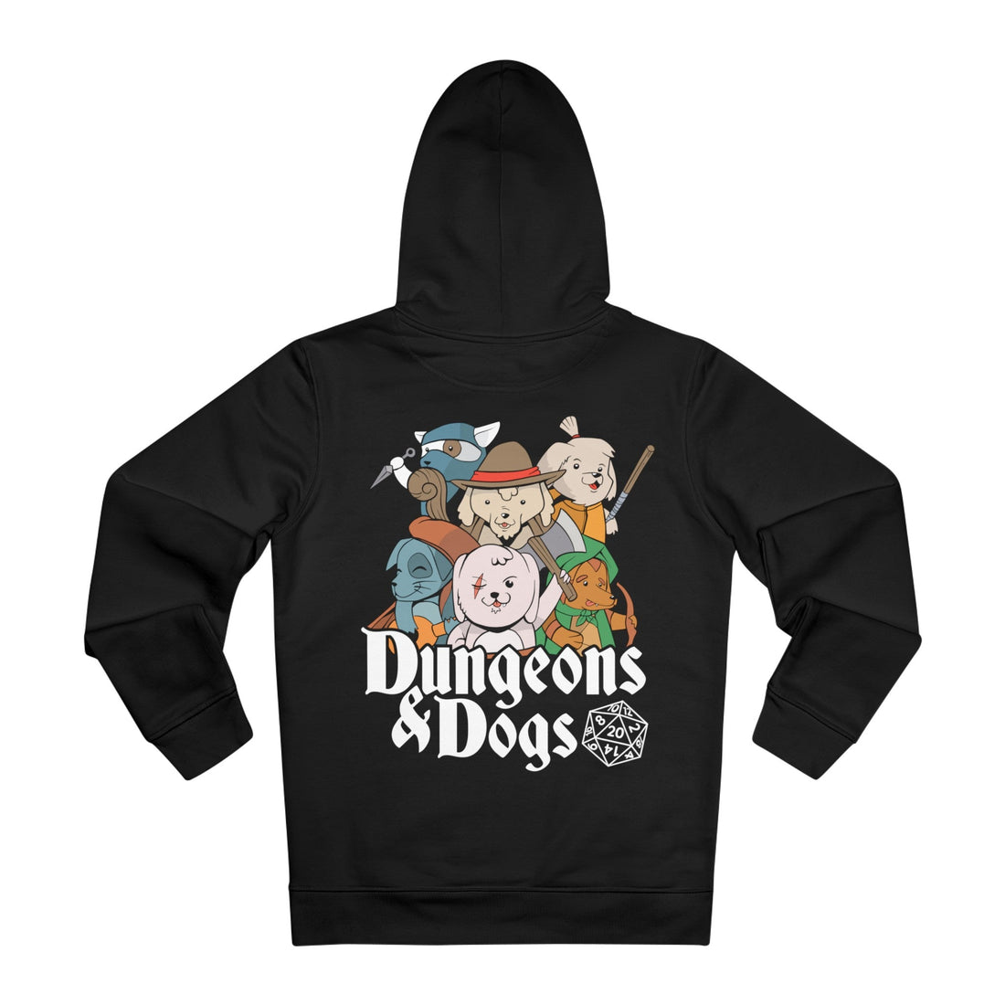 Printify Hoodie Black / M Dungeons and Dogs - Dungeons and Animals - Hoodie - Back Design