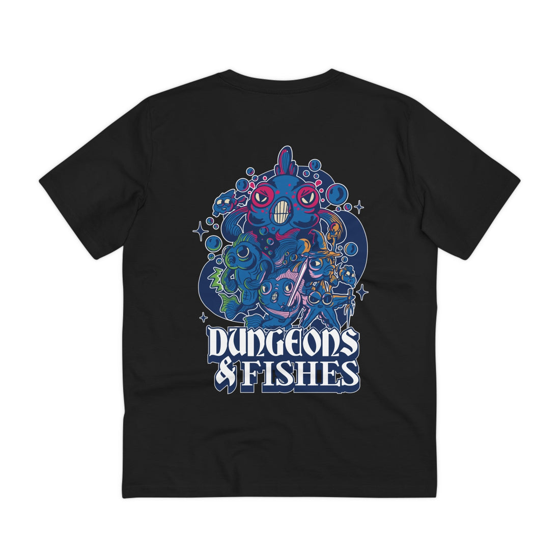 Printify T-Shirt Black / 2XS Dungeons and Fishes - Dungeons and Animals - Back Design