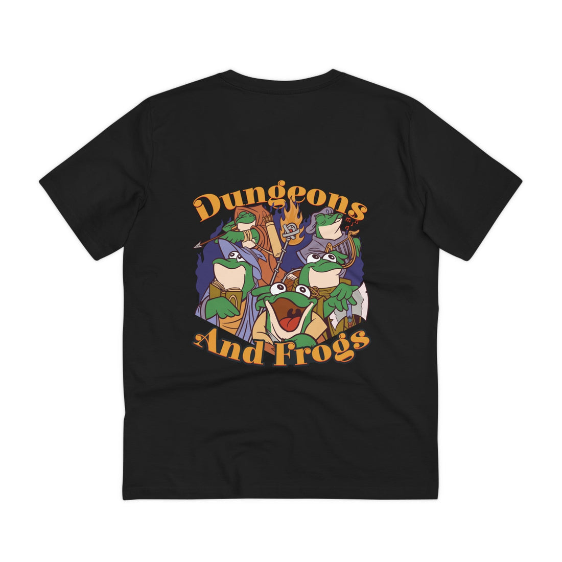 Printify T-Shirt Black / 2XS Dungeons and Frogs - Dungeons and Animals - Back Design