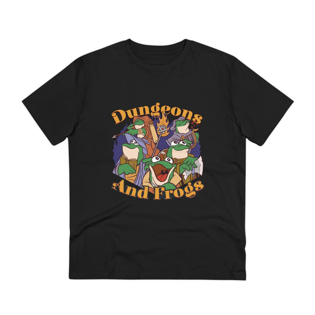 Printify T-Shirt Black / 2XS Dungeons and Frogs - Dungeons and Animals - Front Design