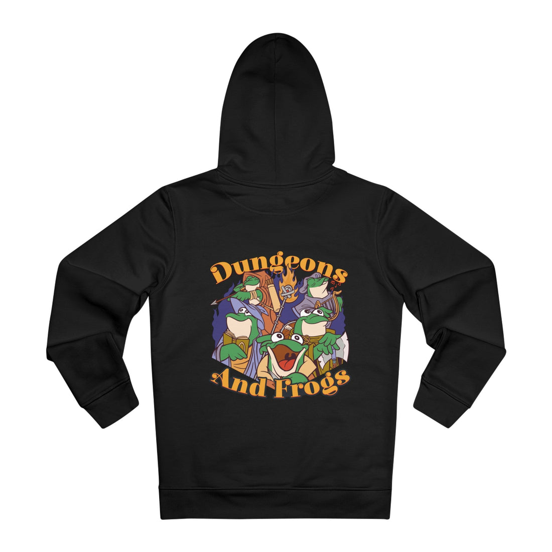 Printify Hoodie Black / M Dungeons and Frogs - Dungeons and Animals - Hoodie - Back Design