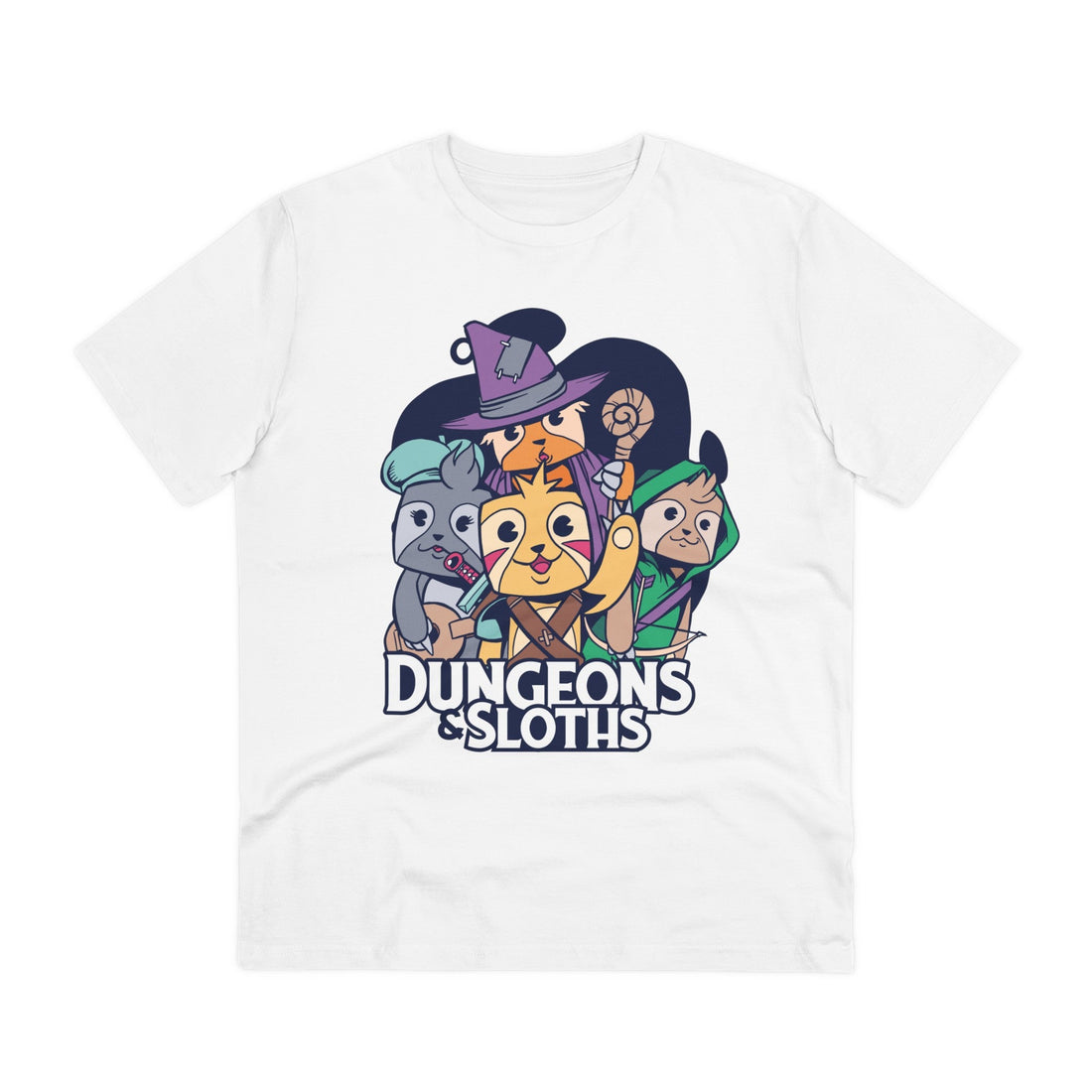 Printify T-Shirt White / 2XS Dungeons and Sloths - Dungeons and Animals - Front Design