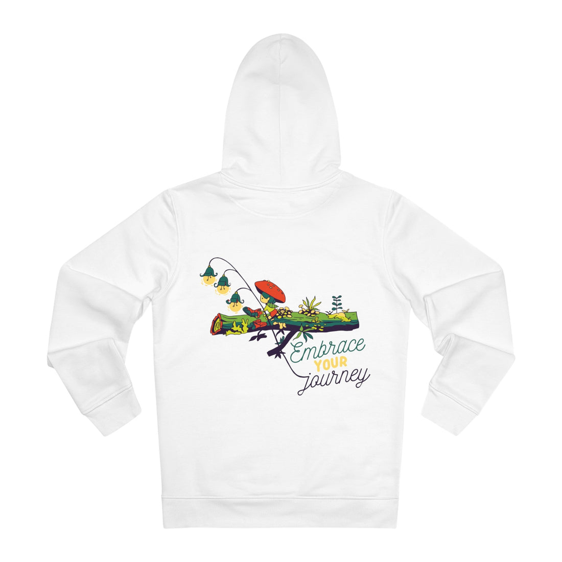 Printify Hoodie White / S Embrace your Journey - Little Botanical - Hoodie - Back Design