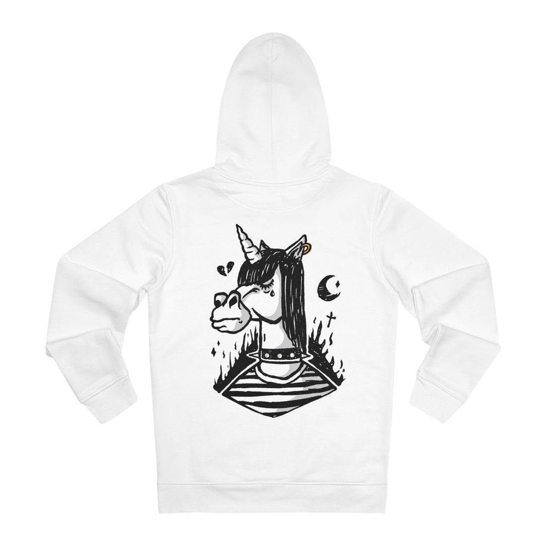 Printify Hoodie White / S Emo Unicorn - Unicorn World - Hoodie - Back Design