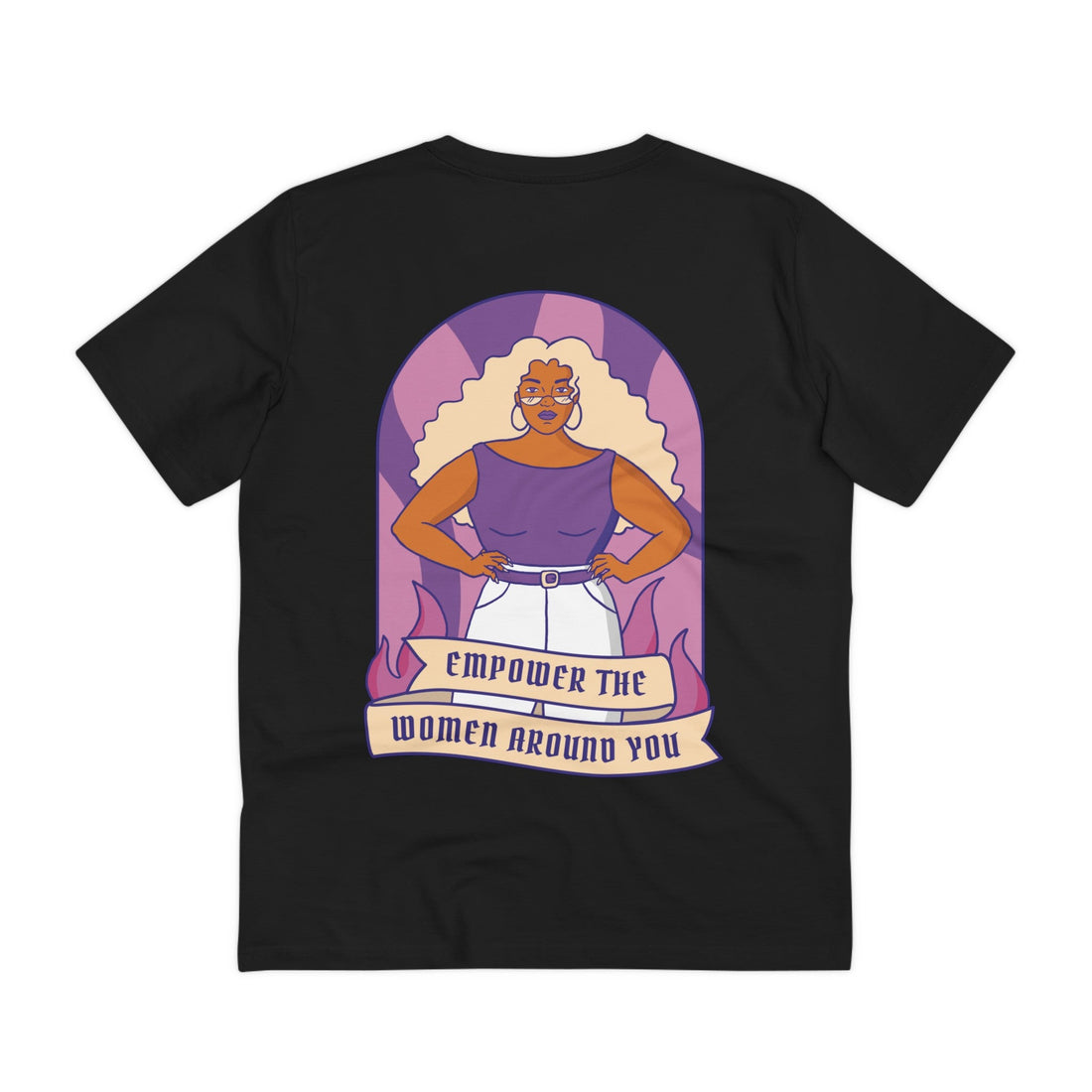 Printify T-Shirt Black / 2XS Empower the Women around you - Strong Feminist Woman - Back Design