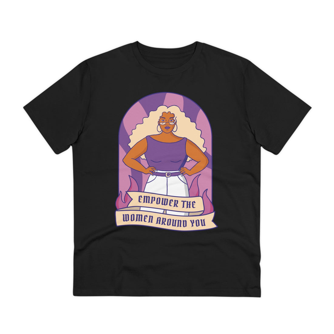 Printify T-Shirt Black / 2XS Empower the Women around you - Strong Feminist Woman - Front Design