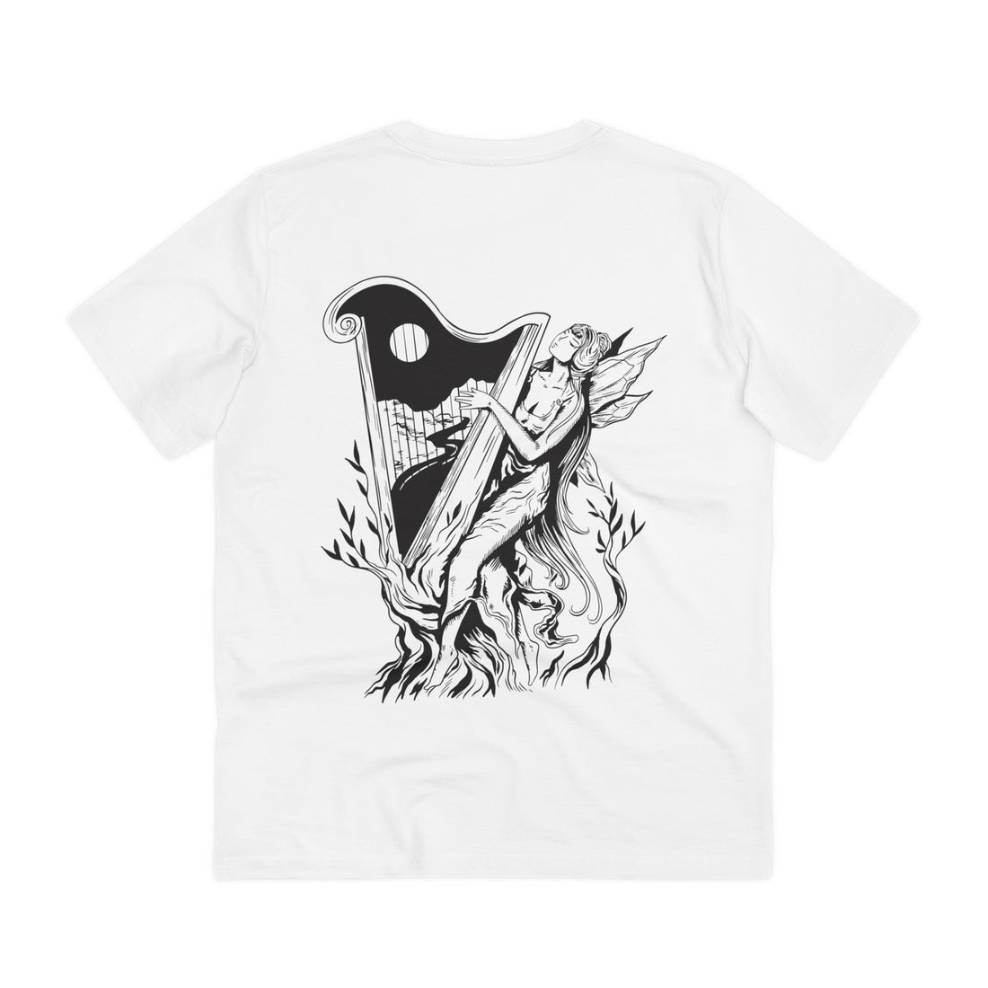 Printify T-Shirt White / 2XS Fairy Music - Dark Fantasy - Back Design