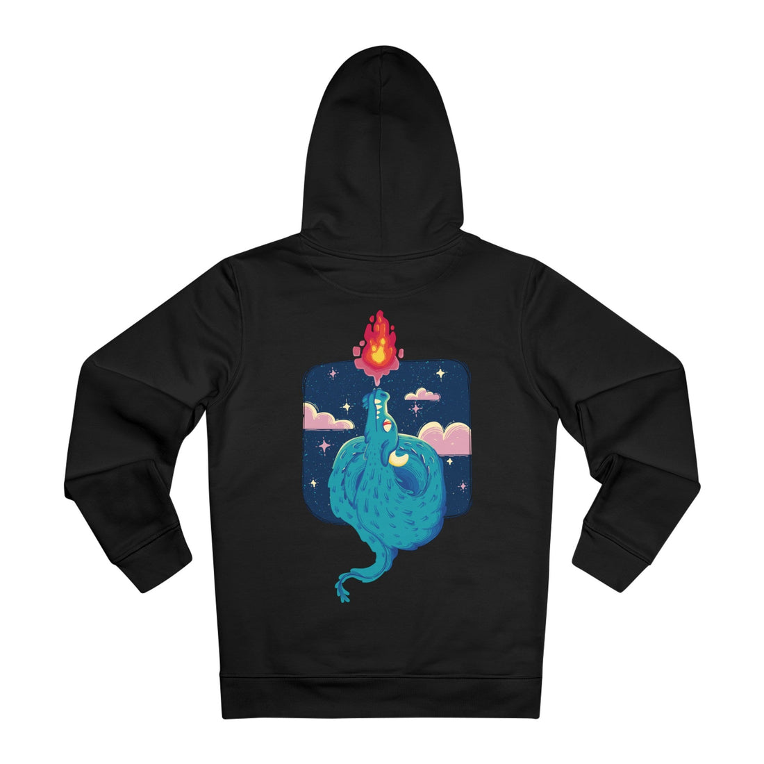 Printify Hoodie Black / M Fairytale Dragon Fire - Fairytale Dragons - Hoodie - Back Design