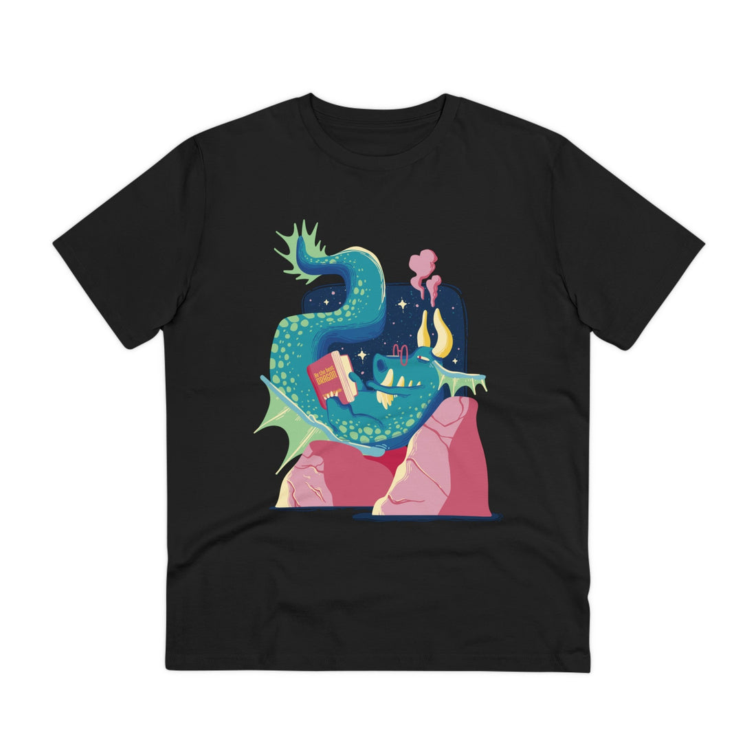 Printify T-Shirt Black / 2XS Fairytale Dragon reading - Fairytale Dragons - Front Design
