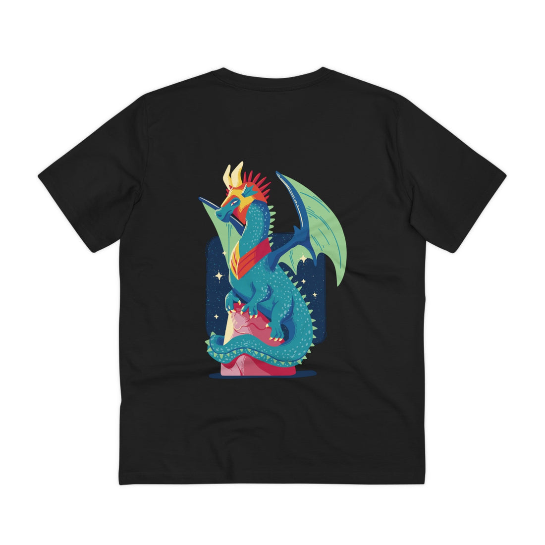 Printify T-Shirt Black / 2XS Fairytale Dragon Warrior - Fairytale Dragons - Back Design