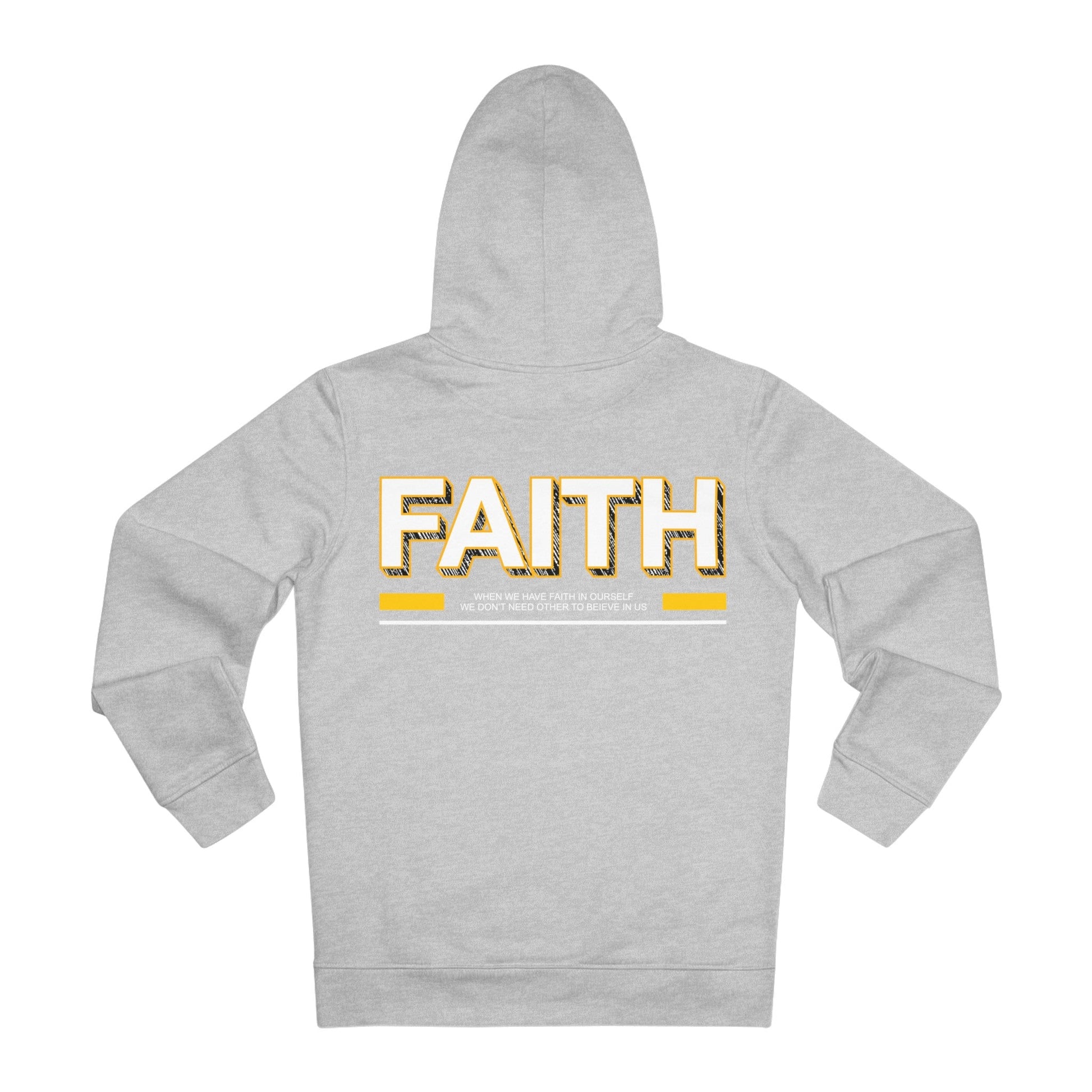 Printify Hoodie Heather Grey / S Faith - Streetwear - Berlin Reality - Hoodie - Back Design