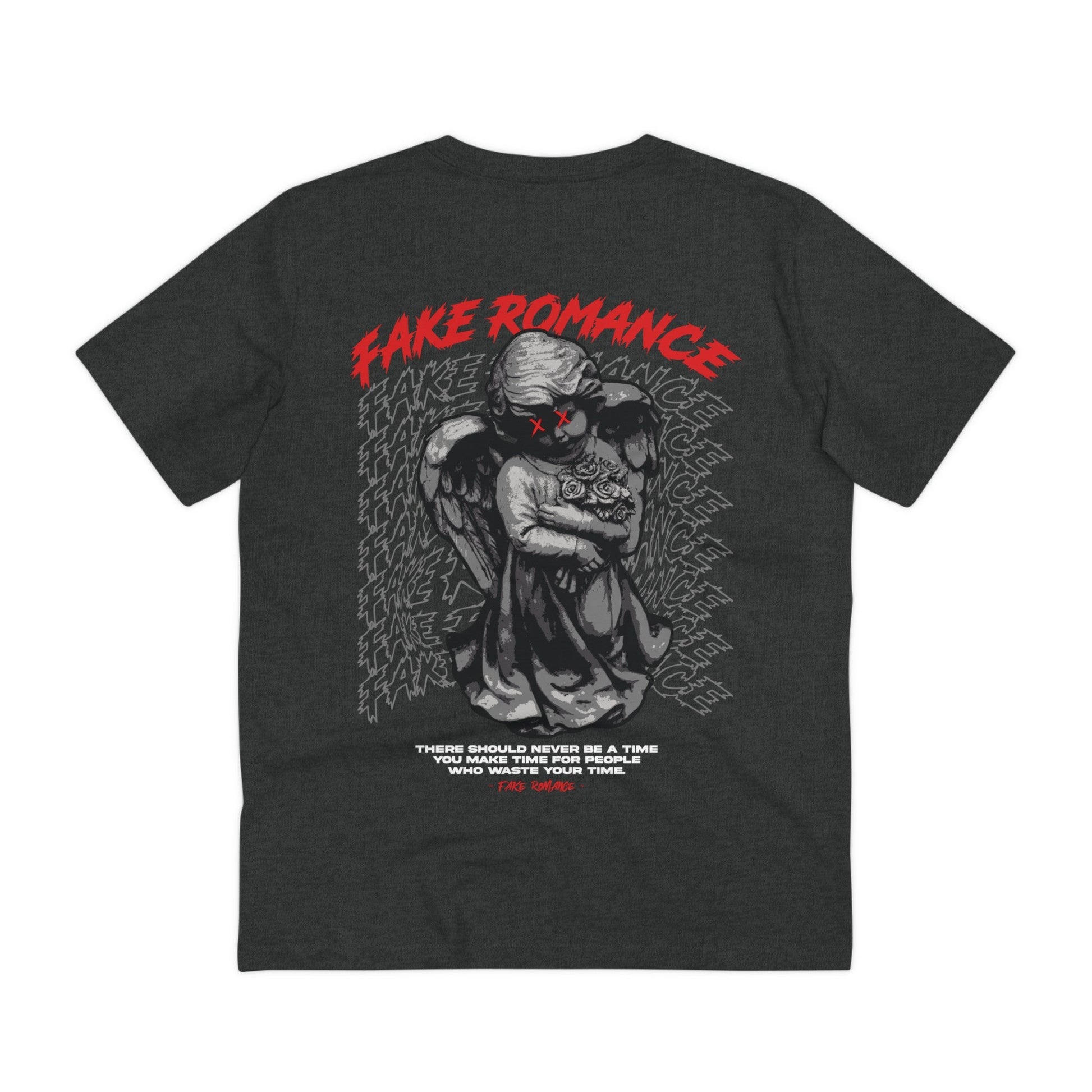 Printify T-Shirt Dark Heather Grey / 2XS Fake Romance - Streetwear - Gods Way - Back Design