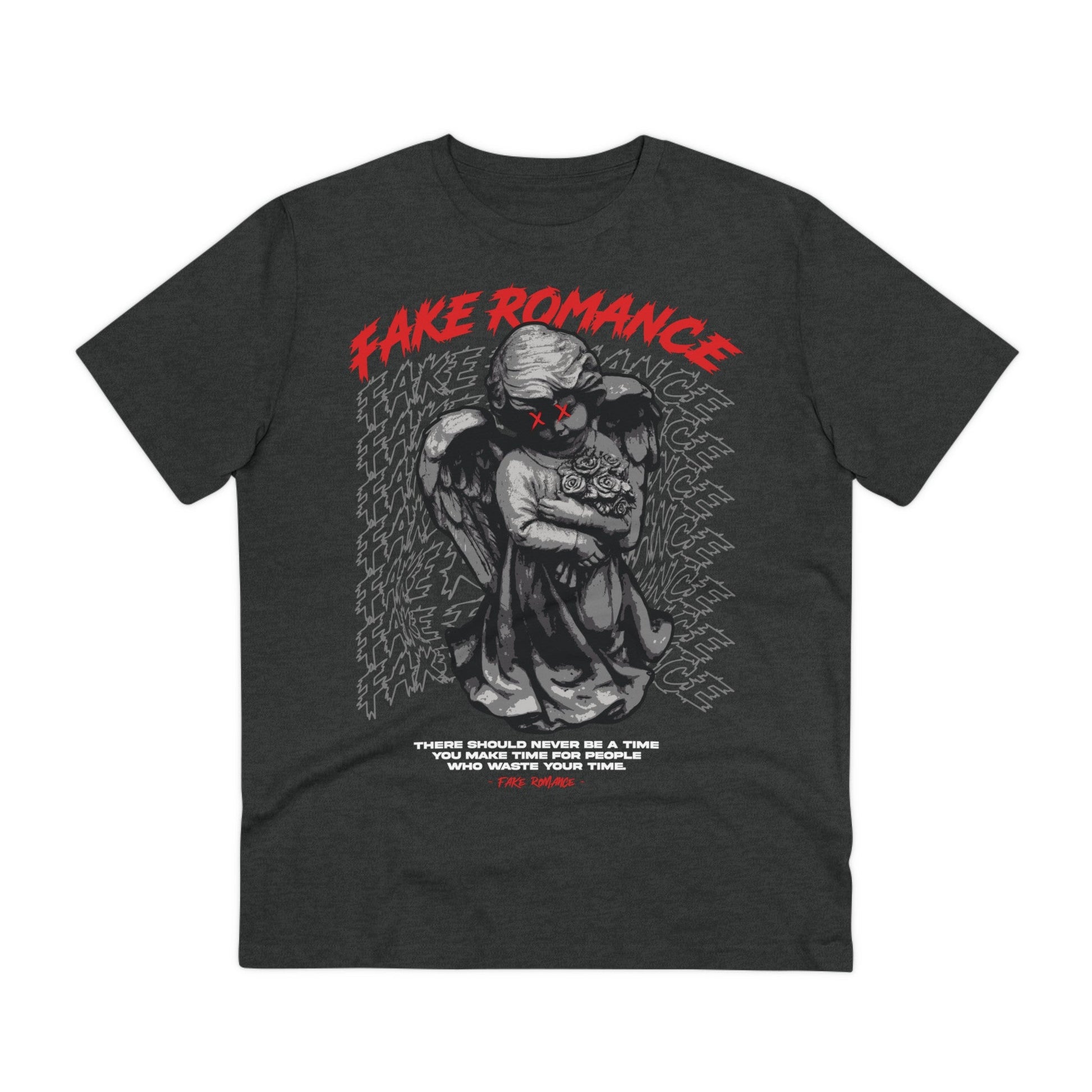 Printify T-Shirt Dark Heather Grey / 2XS Fake Romance - Streetwear - Gods Way - Front Design