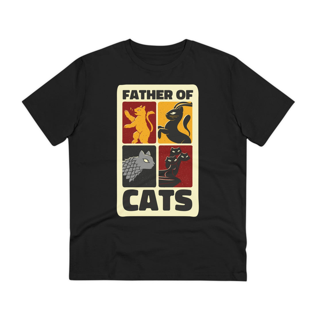 Printify T-Shirt Black / 2XS Father of Cats - Film Parodie - Front Design