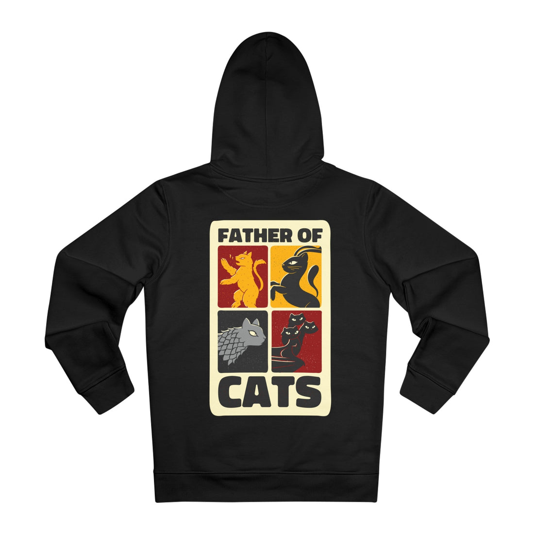 Printify Hoodie Black / M Father of Cats - Film Parodie - Hoodie - Back Design