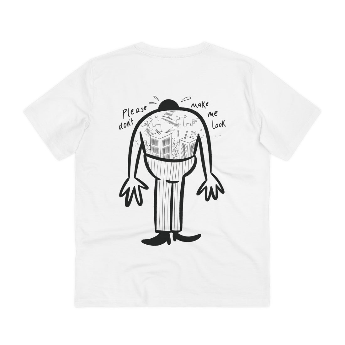Printify T-Shirt White / 2XS Fear of Heights - Doodle Fears - Back Design