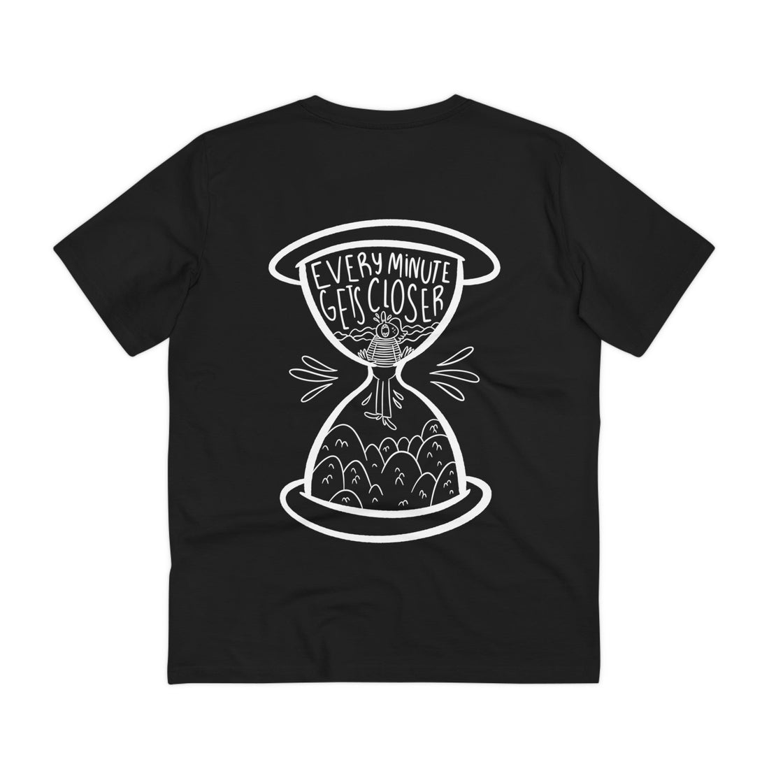 Printify T-Shirt Black / 2XS Fear of Time passing - Doodle Fears - Back Design