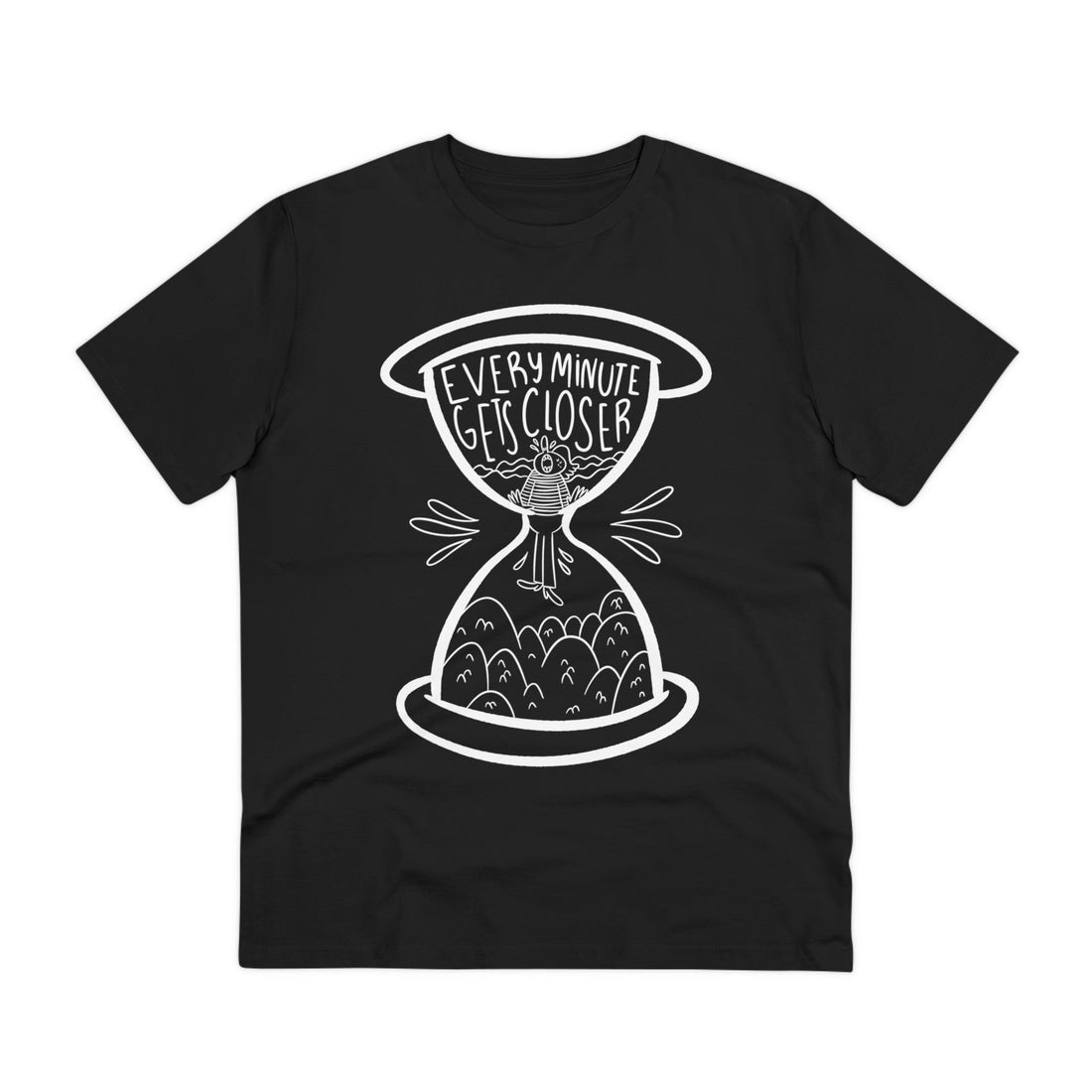 Printify T-Shirt Black / 2XS Fear of Time passing - Doodle Fears - Front Design